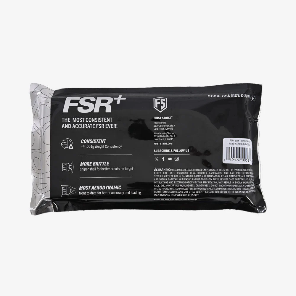 First Strike FSR+ Paintballs cal .68 50 Stück weiß/weiß - Image 5