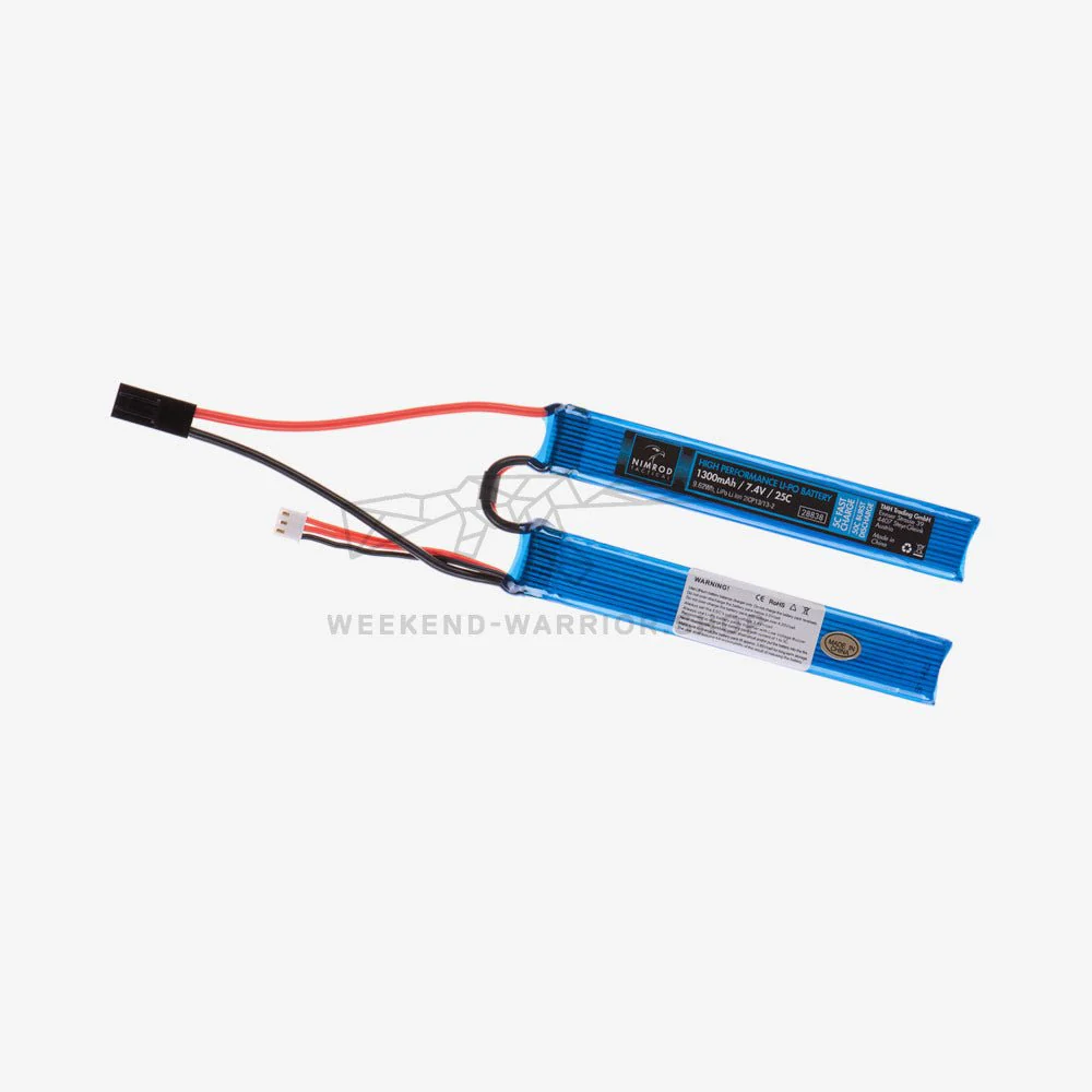 Nimrod Lipo 7.4V 1300mAh 25c Twin Type Mini Tamiya