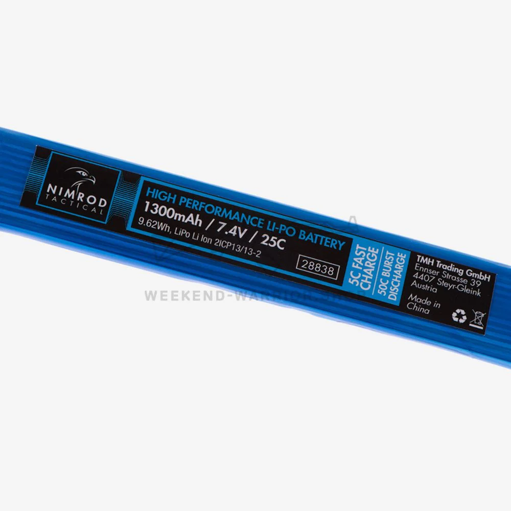 Nimrod Lipo 7.4V 1300mAh 25c Twin Type Mini Tamiya - Image 3