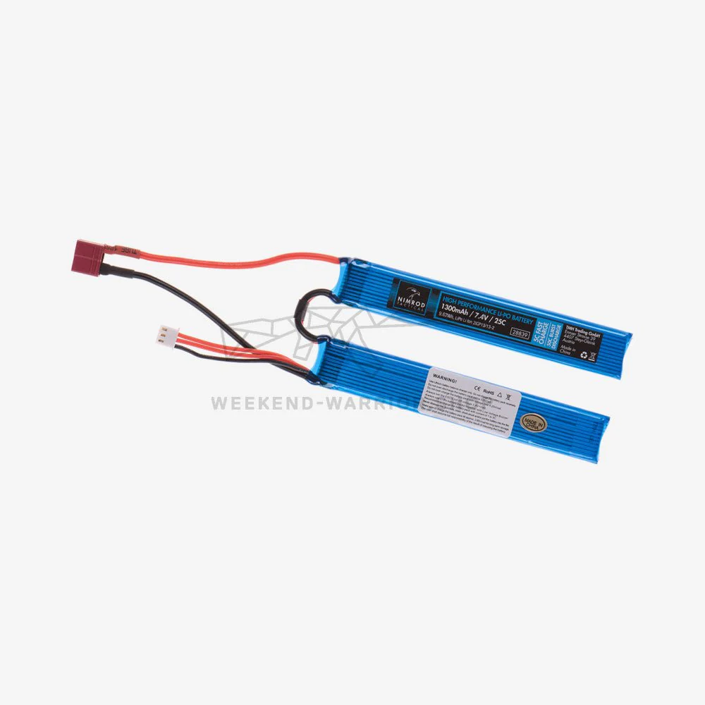 Nimrod Lipo 7.4V 1300mAh 25c Twin Type T-Plug
