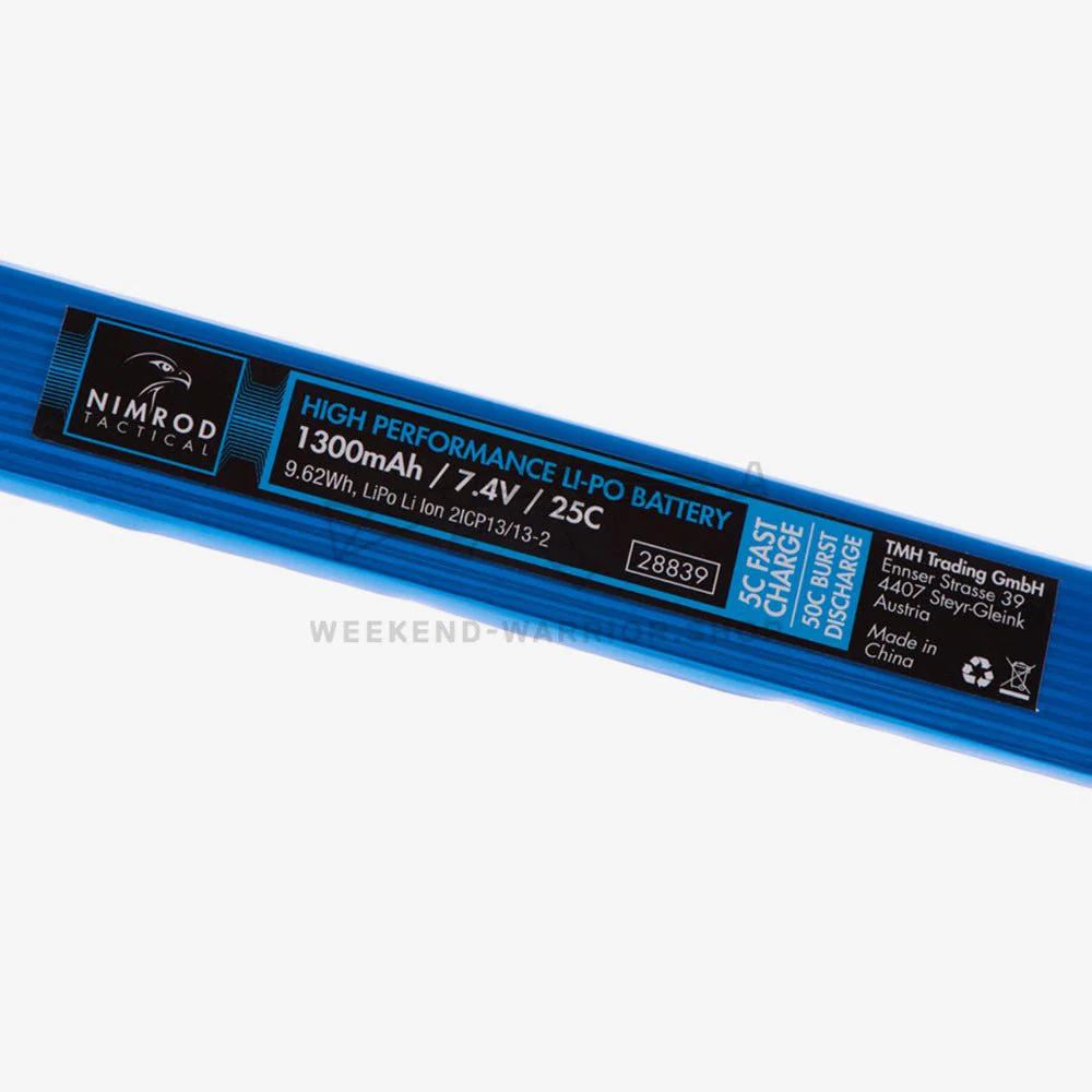 Nimrod Lipo 7.4V 1300mAh 25c Twin Type T-Plug - Image 3