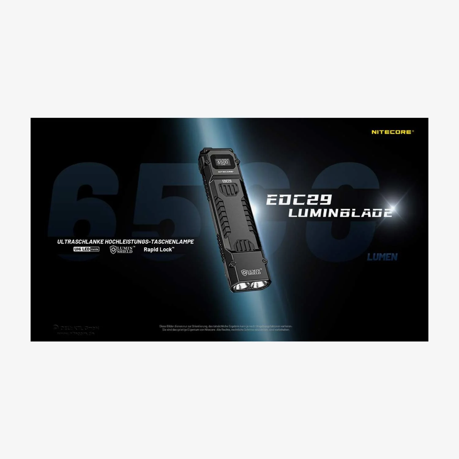 Nitecore EDC29 Luminblade 6500 Lumen Taschenlampe schwarz - Image 5