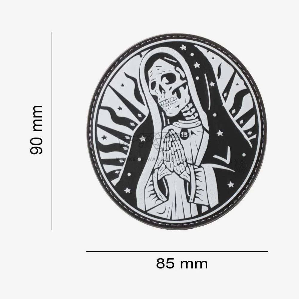 Patch Santa Muerte Black White - Image 3