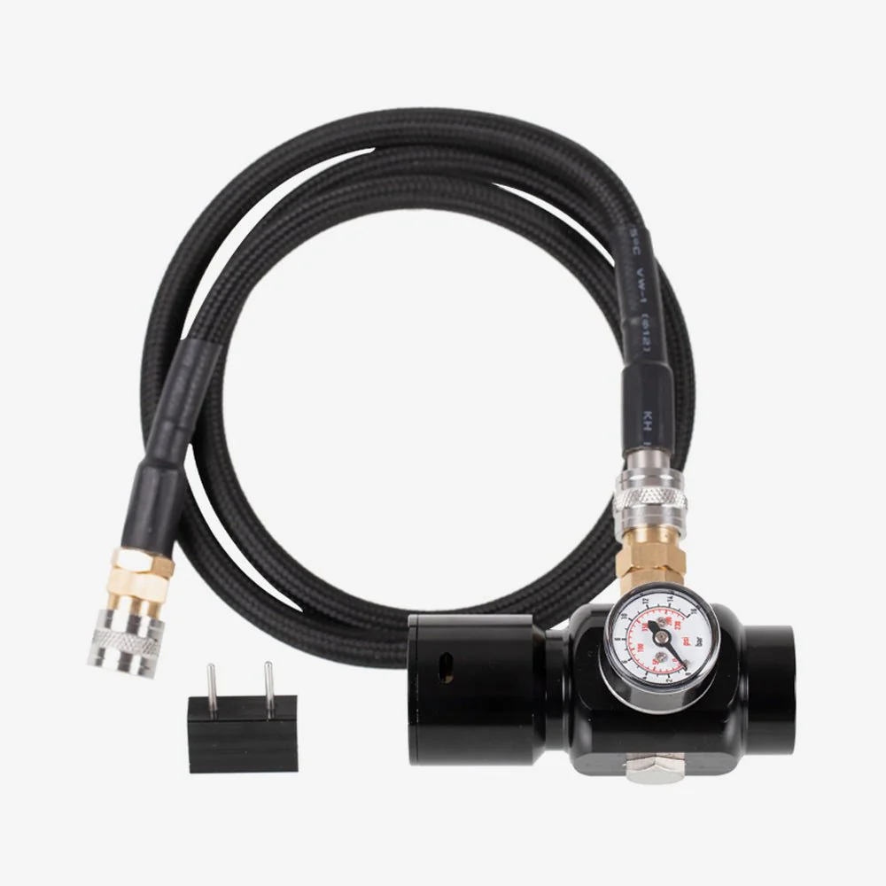 Powair V1 Airsoft HPA Regulator inkl. Schlauchsystem (Regelbereich 0-230 PSI)