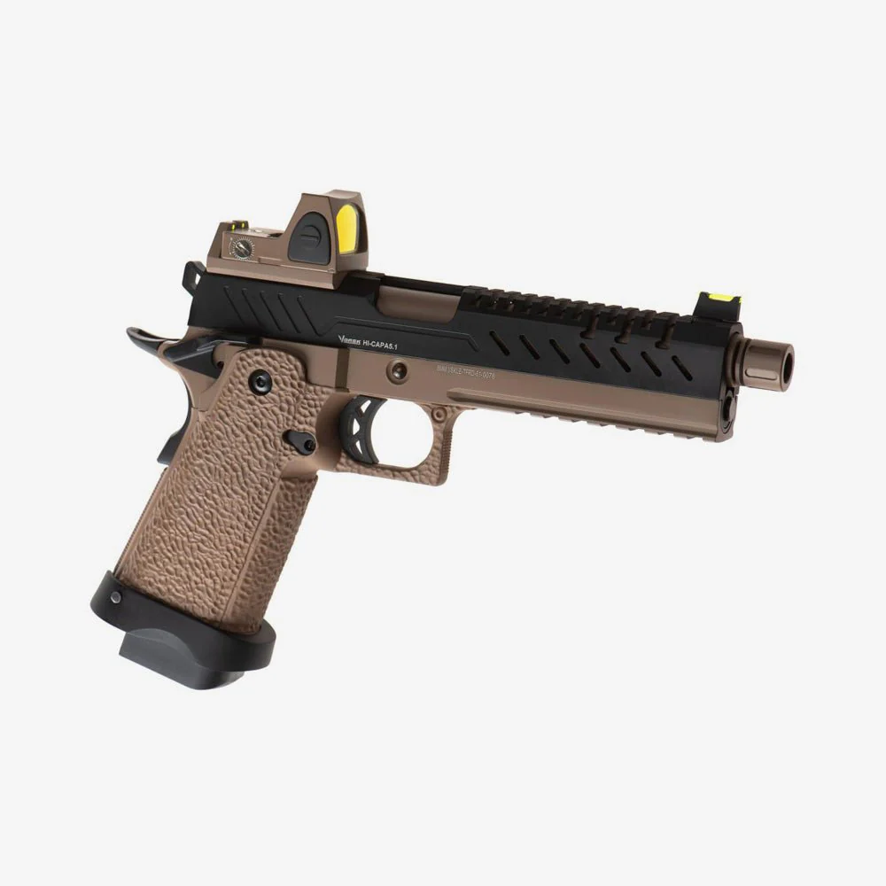 Vorsk Hi-Capa 5.1 inkl. BDS Red Dot GBB Airsoft Pistole 6mm BB schwarz/tan