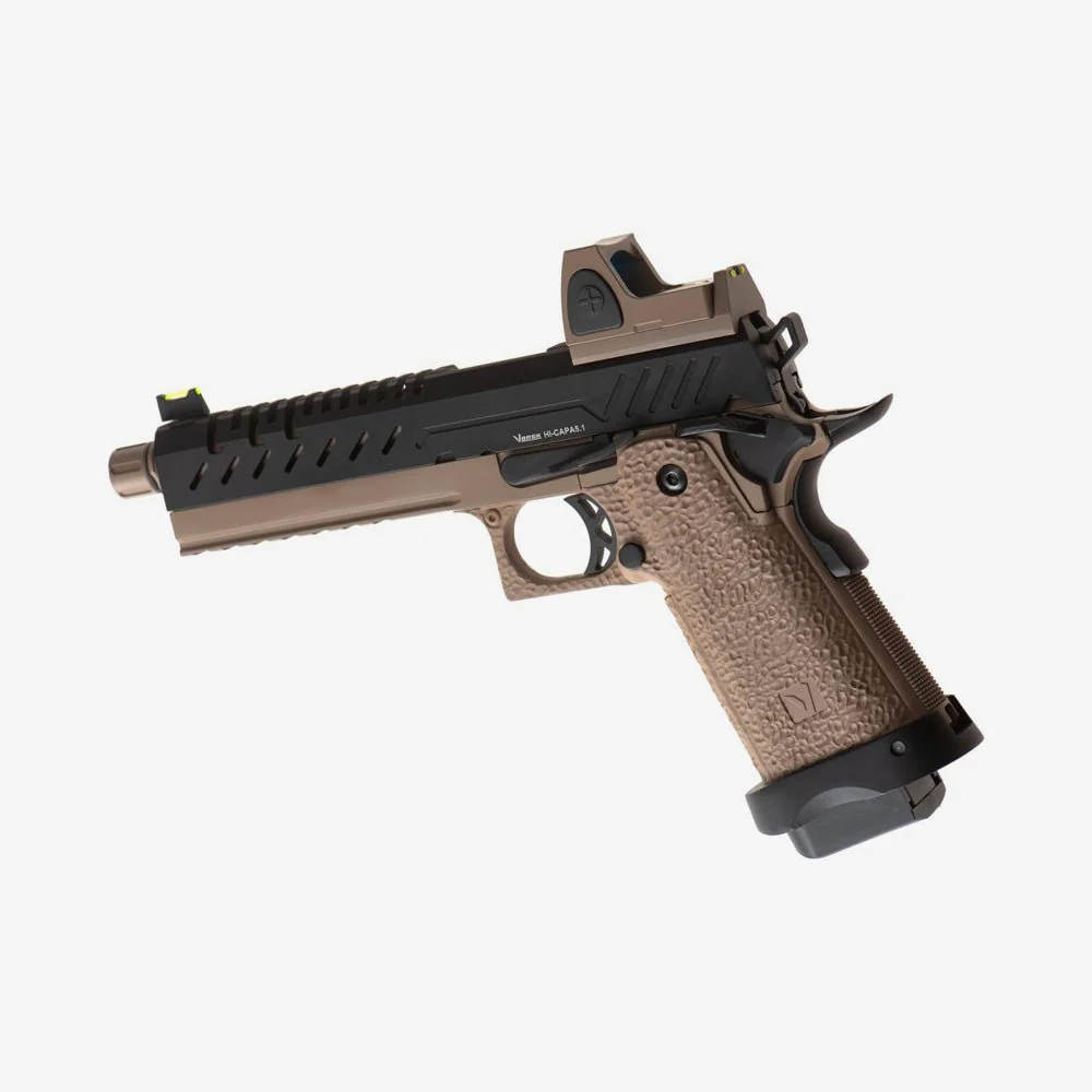 Vorsk Hi-Capa 5.1 inkl. BDS Red Dot GBB Airsoft Pistole 6mm BB schwarz/tan - Image 3