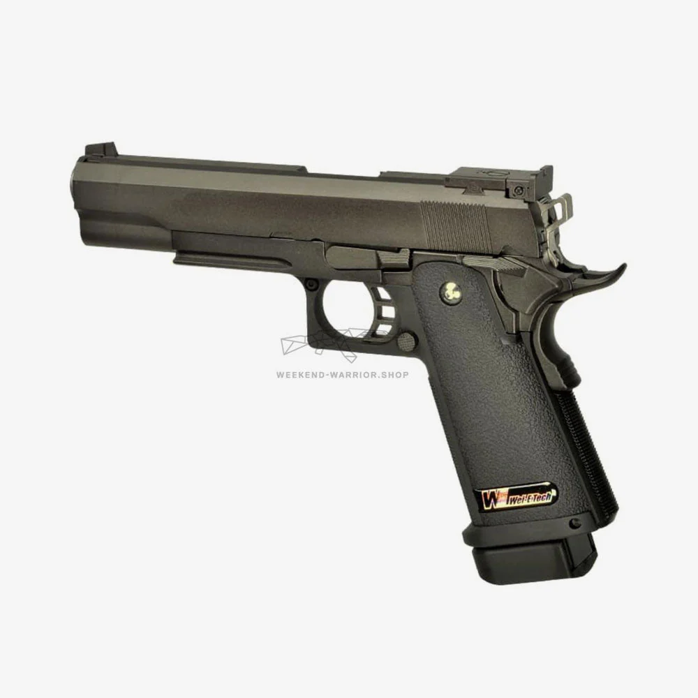 WE Hi-Capa 5.1 Full Metal GBB Airsoft Pistole 6mm BB schwarz - Image 2